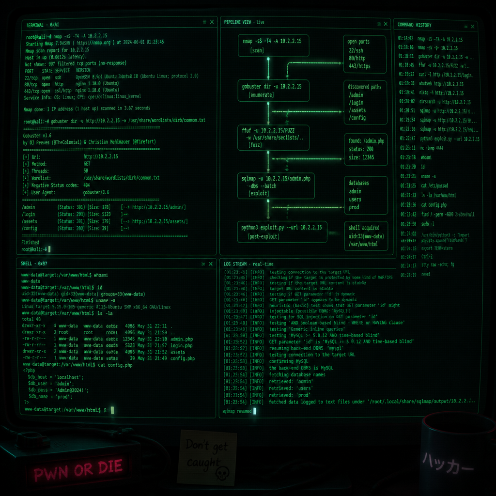Terminal commands flying
